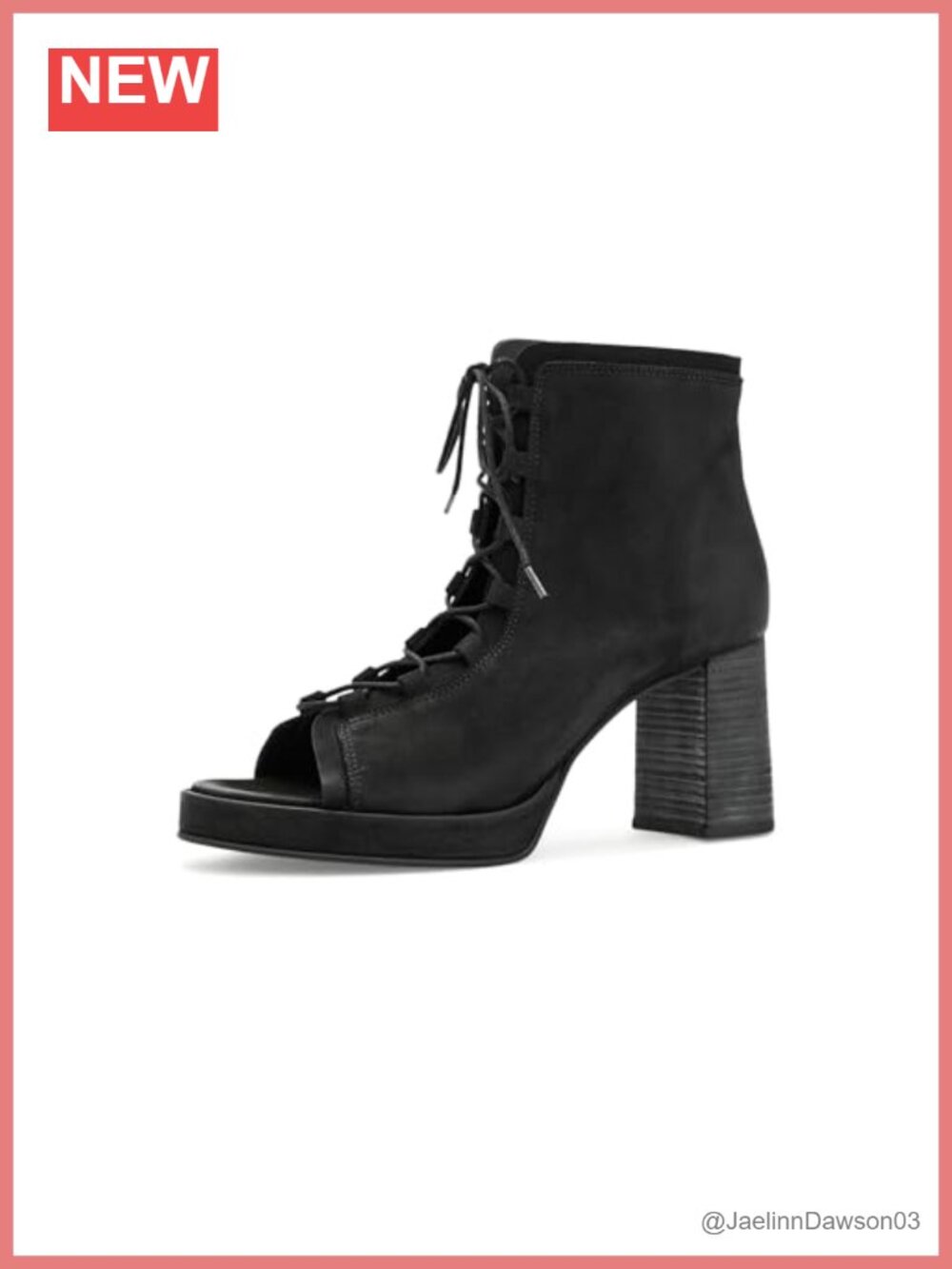 Free People Women's Mandi Lace-Up Leather Block Heel Pumps Ankle Heels